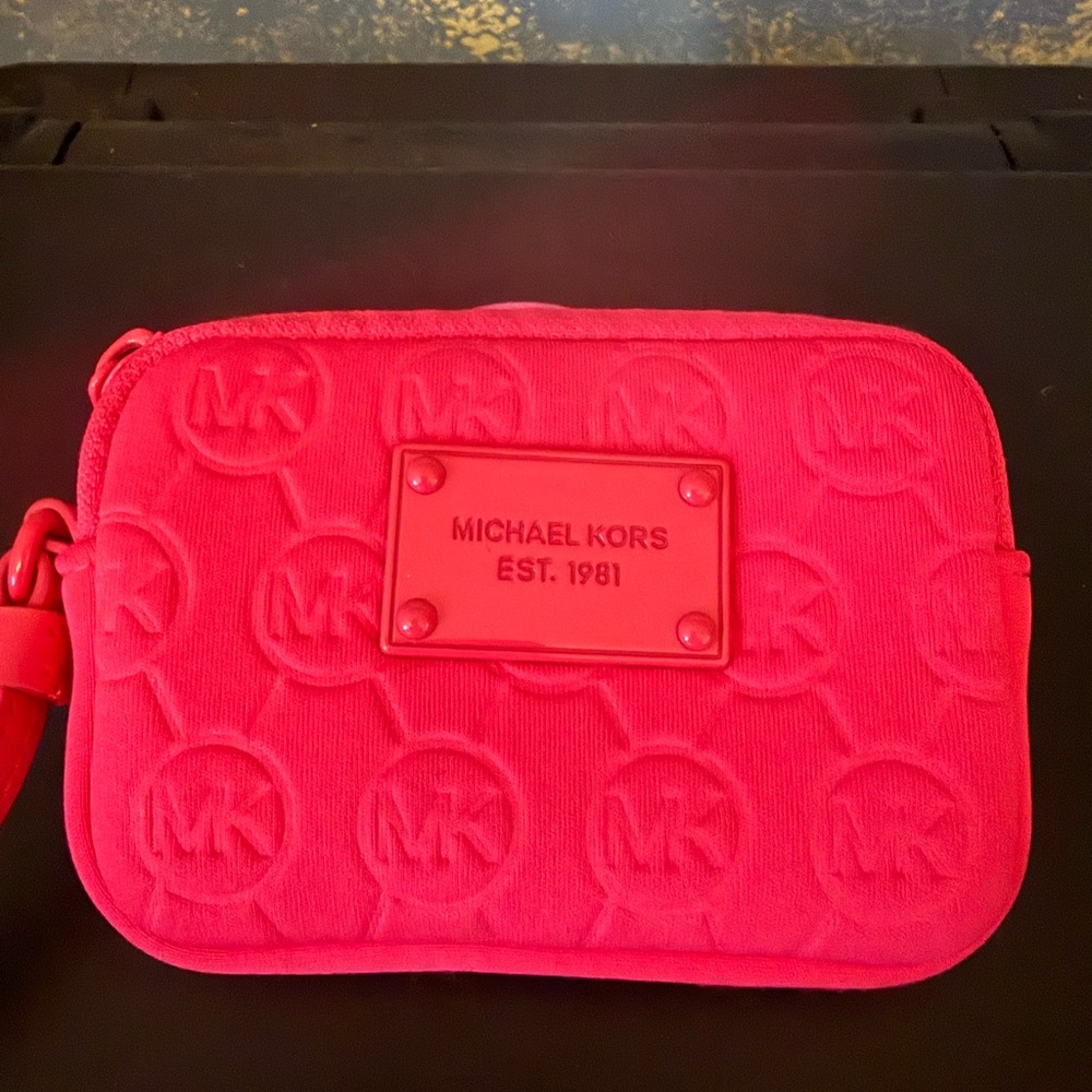 Michael Kors Bold Pink Card Holder
